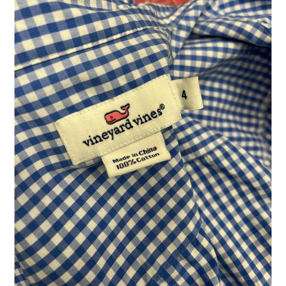 Vineyard Vines Blue Gingham Button-Down Blouse - image 6
